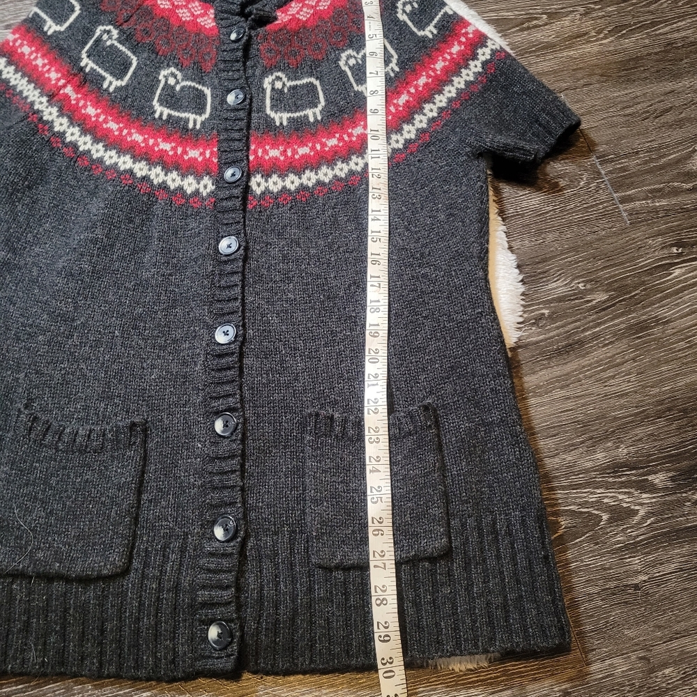 Woolrich Cute Sheep Cardigan Sz L - Picture 6 of 7